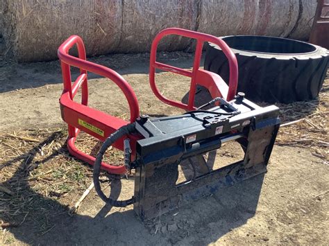 skid steer bale clamp|skid steer bale squeeze attachment.